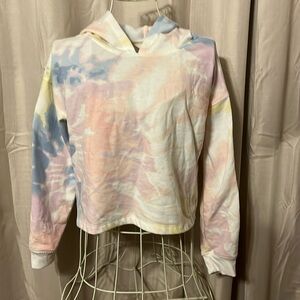 Cropped tie dye hoodie